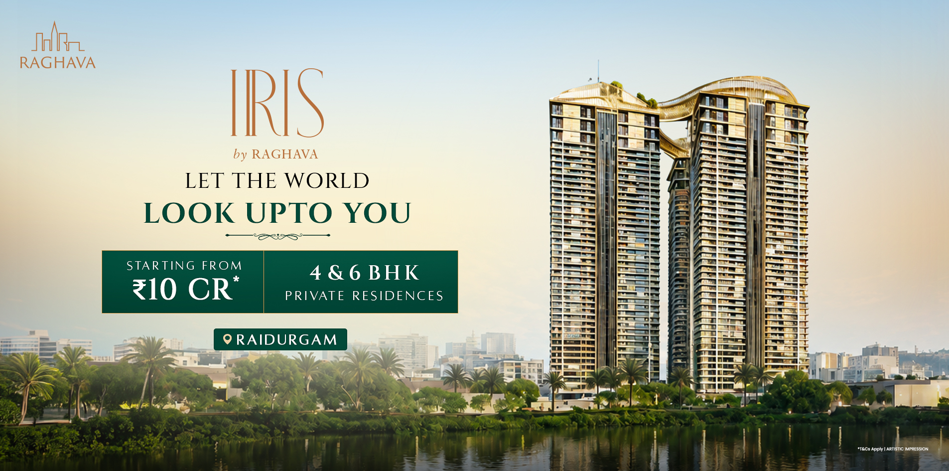 IRIS by Raghava towers at dusk